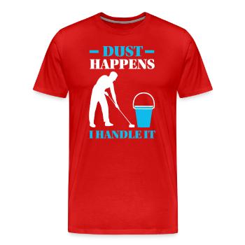 Week of Appreciation for Housekeeping - Men's Premium Organic T-Shirt - red - Front - Damien (186cm)