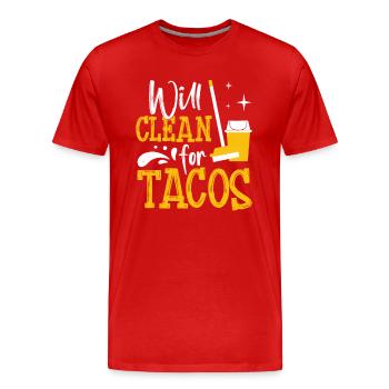 Week of Appreciation for Housekeeping - Men's Premium Organic T-Shirt - red - Front - Damien (186cm)