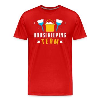 Week of Appreciation for Housekeeping - Men's Premium Organic T-Shirt - red - Front - Damien (186cm)