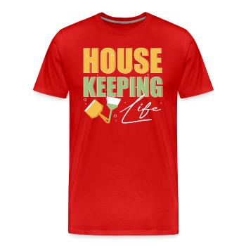 Week of Appreciation for Housekeeping - Men's Premium Organic T-Shirt - red - Front - Damien (186cm)