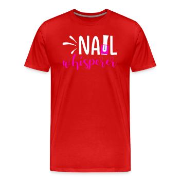 Nail Tech Manicure Nail Technician - Men's Premium Organic T-Shirt - red - Front - Damien (186cm)