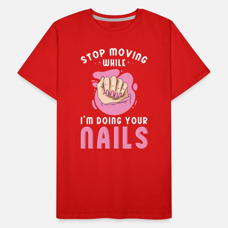 Nail Tech Manucure Technicienne des ongles T-shirt bio Premium Homme