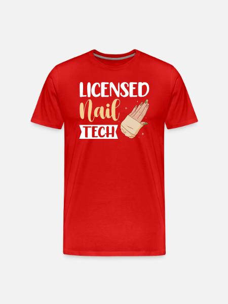Nail Tech Manicure Nail Technician - Men's Premium Organic T-Shirt - red