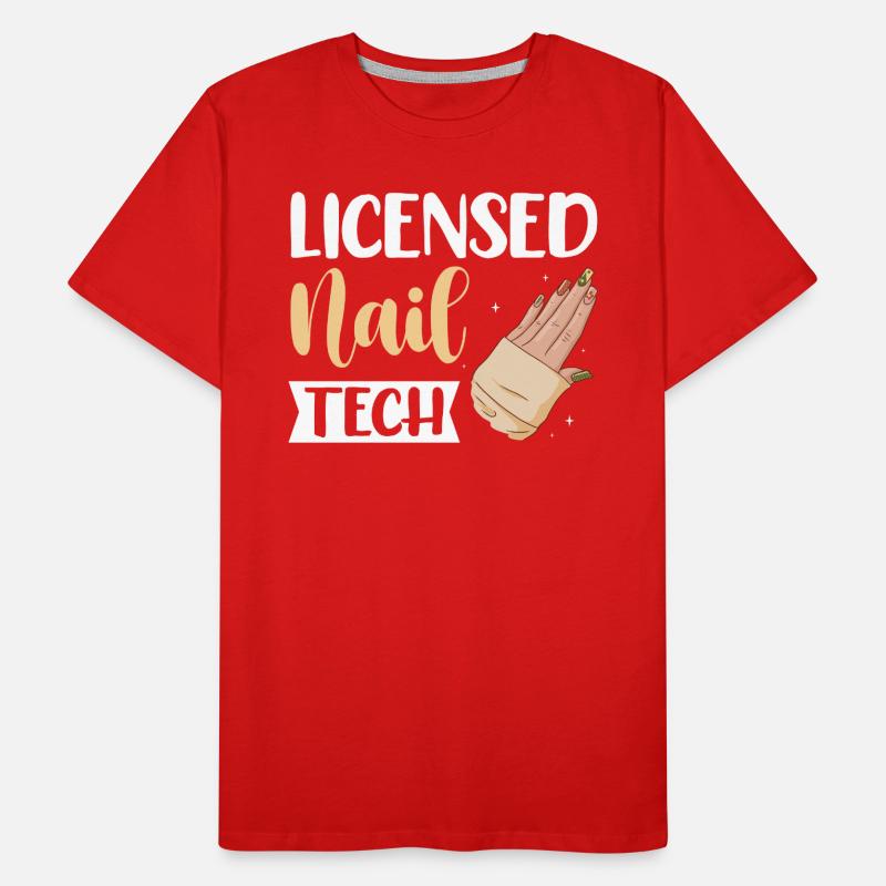 Nail Tech Manucure Technicienne des ongles T-shirt bio Premium Homme