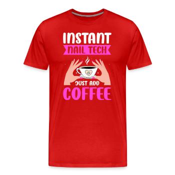 Nail Tech Manicure Nail Technician - Men's Premium Organic T-Shirt - red - Front - Damien (186cm)