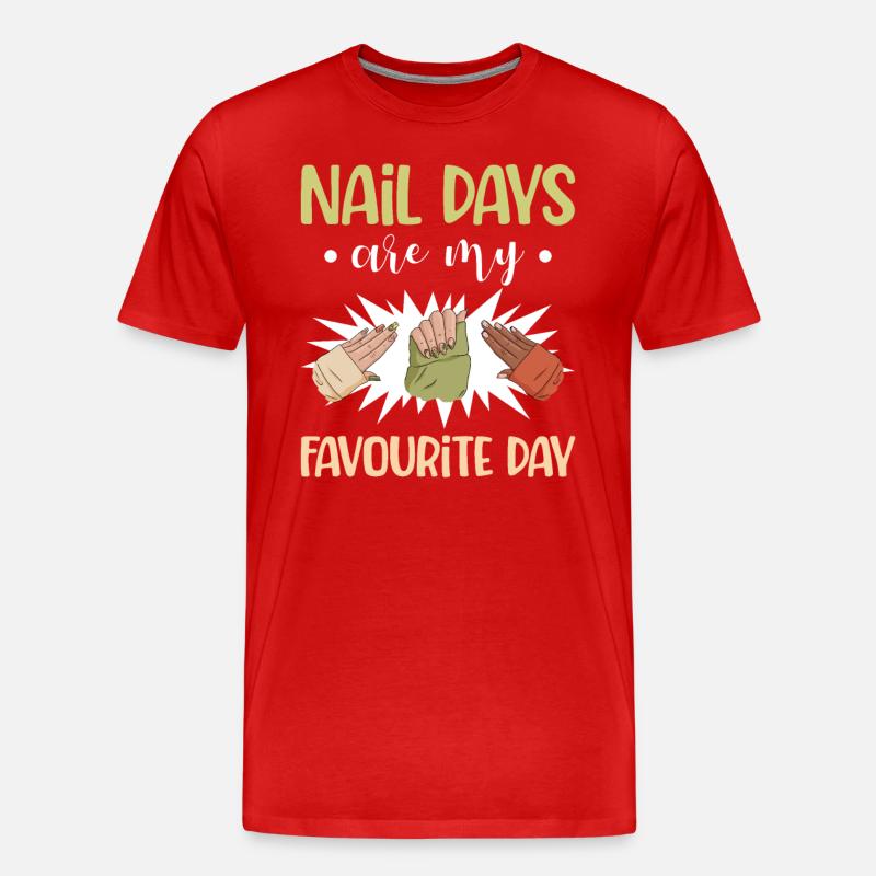 Nail Tech Maniküre Nail Technikerin - Männer Premium Bio T-Shirt - Rot