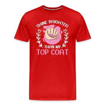 Nail Tech Manicure Nail Technician - Men's Premium Organic T-Shirt - red - Front - Damien (186cm)