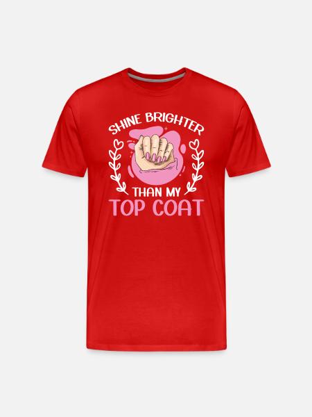 Nail Tech Manicure Nail Technician - Men's Premium Organic T-Shirt - red