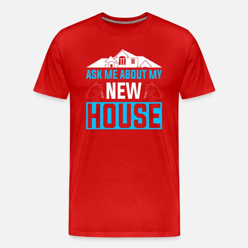 Neuer Hauseigentümer Hauseigentümer - Männer Premium Bio T-Shirt - Rot