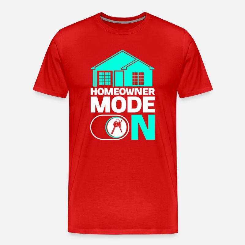 Neuer Hauseigentümer Hauseigentümer - Männer Premium Bio T-Shirt - Rot