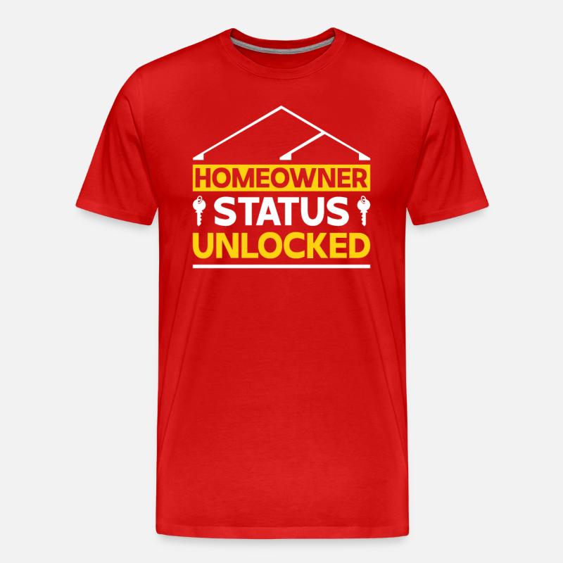 Neuer Hauseigentümer Hauseigentümer - Männer Premium Bio T-Shirt - Rot