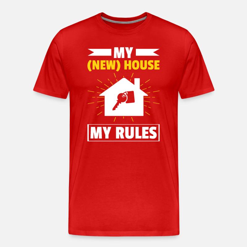 Neuer Hauseigentümer Hauseigentümer - Männer Premium Bio T-Shirt - Rot