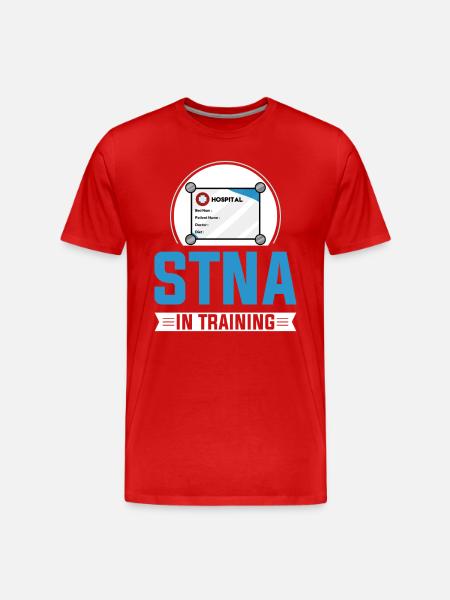 STNA Certified Nursing Assistant - Men's Premium Organic T-Shirt - red