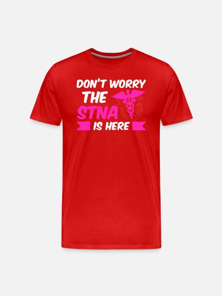 STNA Certified Nursing Assistant - Men's Premium Organic T-Shirt - red
