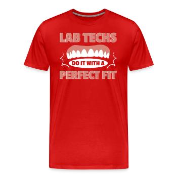 Dental technician Dental technician - Men's Premium Organic T-Shirt - red - Front - Damien (186cm)