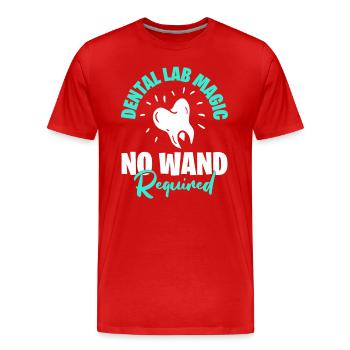 Dental technician Dental technician - Men's Premium Organic T-Shirt - red - Front - Damien (186cm)