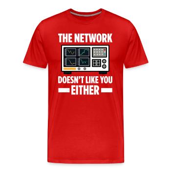 Netzwerkadministrator Systemadministrator Netzwerk - Männer Premium Bio T-Shirt - Rot - Vorne - Damien (186cm)