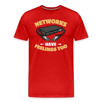 Network Administrator System Administrator Network - Men's Premium Organic T-Shirt - red - Front - Damien (186cm)