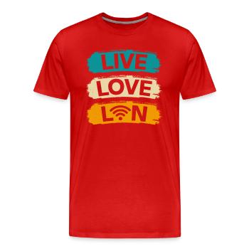 Network Administrator System Administrator Network - Men's Premium Organic T-Shirt - red - Front - Damien (186cm)