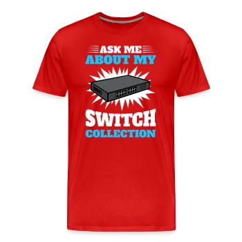 Network Administrator System Administrator Network - Men's Premium Organic T-Shirt - red - Front - Damien (186cm)