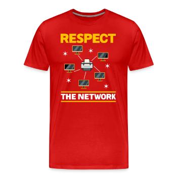 Netzwerkadministrator Systemadministrator Netzwerk - Männer Premium Bio T-Shirt - Rot - Vorne - Damien (186cm)