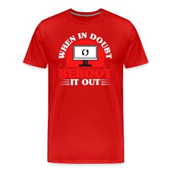 Network Administrator System Administrator Network - Men's Premium Organic T-Shirt - red - Front - Damien (186cm)