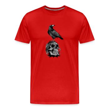 Raben-Stange - Männer Premium Bio T-Shirt - Rot - Vorne - Damien (186cm)