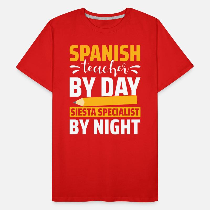 Professeur d’espagnol Maestra Professeur bilingue T-shirt bio Premium Homme