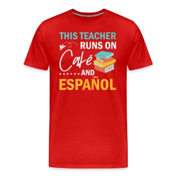 Spanish Teacher Maestra Bilingual Teacher - Men's Premium Organic T-Shirt - red - Front - Damien (186cm)