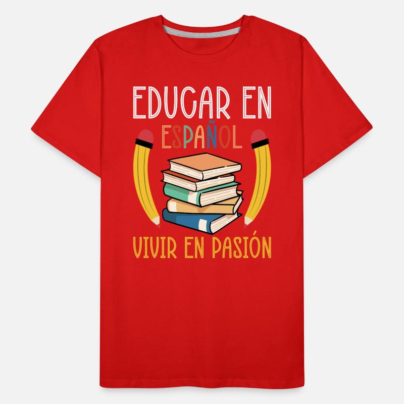 Spanischlehrerin Maestra Bilinguale Lehrerin Männer Premium Bio T-Shirt
