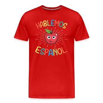 Spanischlehrerin Maestra Bilinguale Lehrerin - Männer Premium Bio T-Shirt - Rot - Vorne - Damien (186cm)