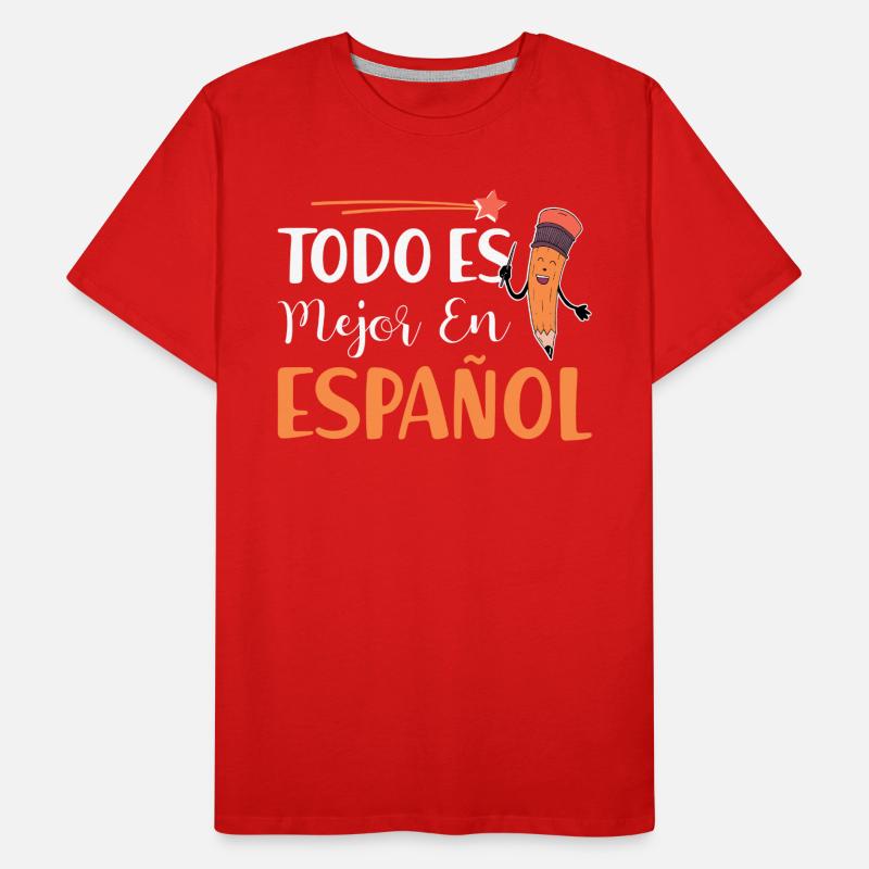 Spanischlehrerin Maestra Bilinguale Lehrerin Männer Premium Bio T-Shirt
