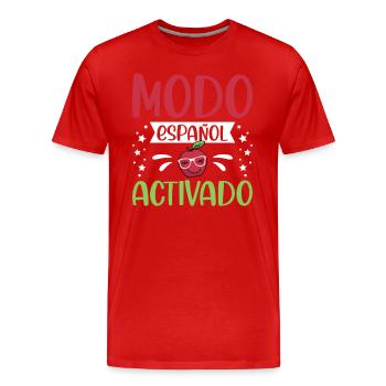 Spanischlehrerin Maestra Bilinguale Lehrerin - Männer Premium Bio T-Shirt - Rot - Vorne - Damien (186cm)
