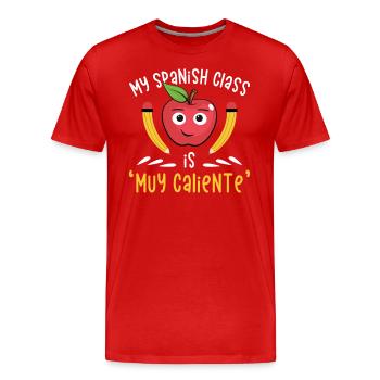 Spanischlehrerin Maestra Bilinguale Lehrerin - Männer Premium Bio T-Shirt - Rot - Vorne - Damien (186cm)