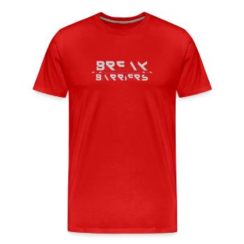 Barrieren durchbrechen: Bahnen Sie sich Ihren Weg - Männer Premium Bio T-Shirt - Rot - Vorne - Damien (186cm)