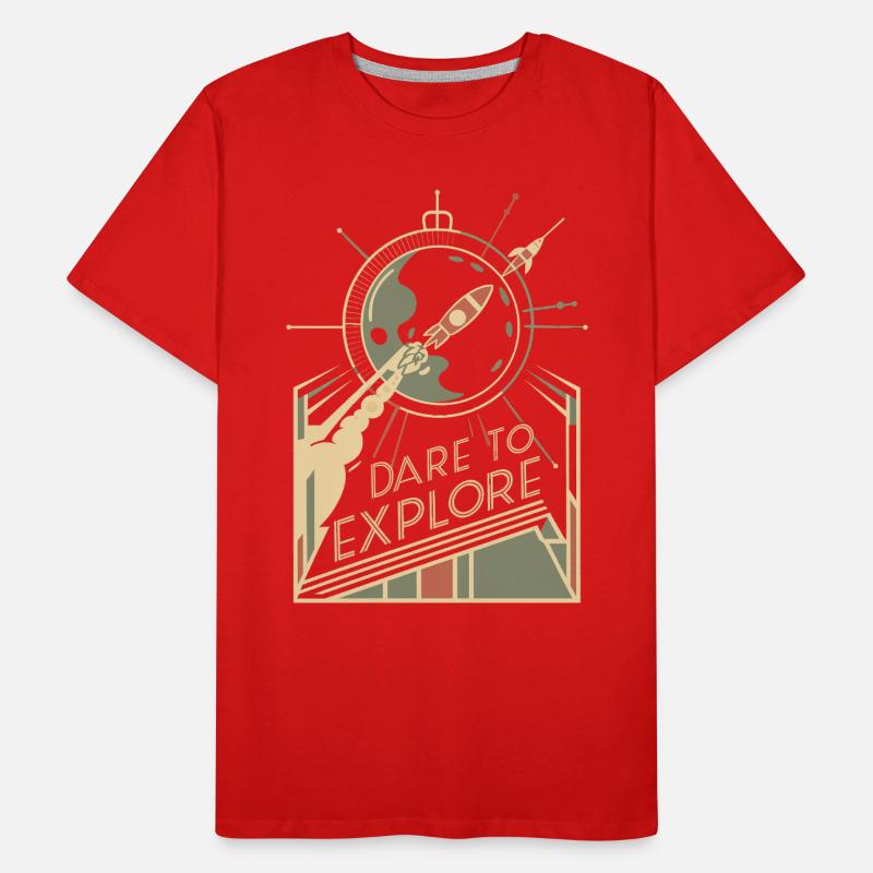Dare to explore into the unknown Men's Premium Organic T-Shirt