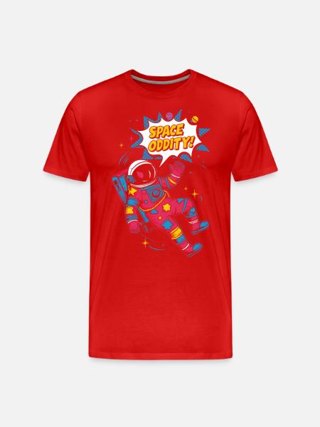 Space Oddity Cosmic Adventurer - Men's Premium Organic T-Shirt - red
