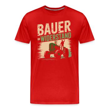 Landwirtschaft und Bauern Protest - Traktor Demo - Männer Premium Bio T-Shirt - Rot - Vorne - Damien (186cm)