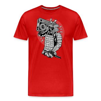 Popkultur Aamurai boombox - Männer Premium Bio T-Shirt - Rot - Vorne - Damien (186cm)