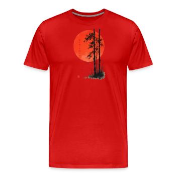 Tall and Gentle Bamboo - Men's Premium Organic T-Shirt - red - Front - Damien (186cm)