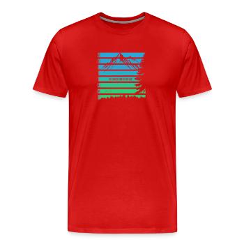 Solitude Woods Refuge Mountain - T-shirt bio Premium Homme - rouge - Devant - Damien (186cm)