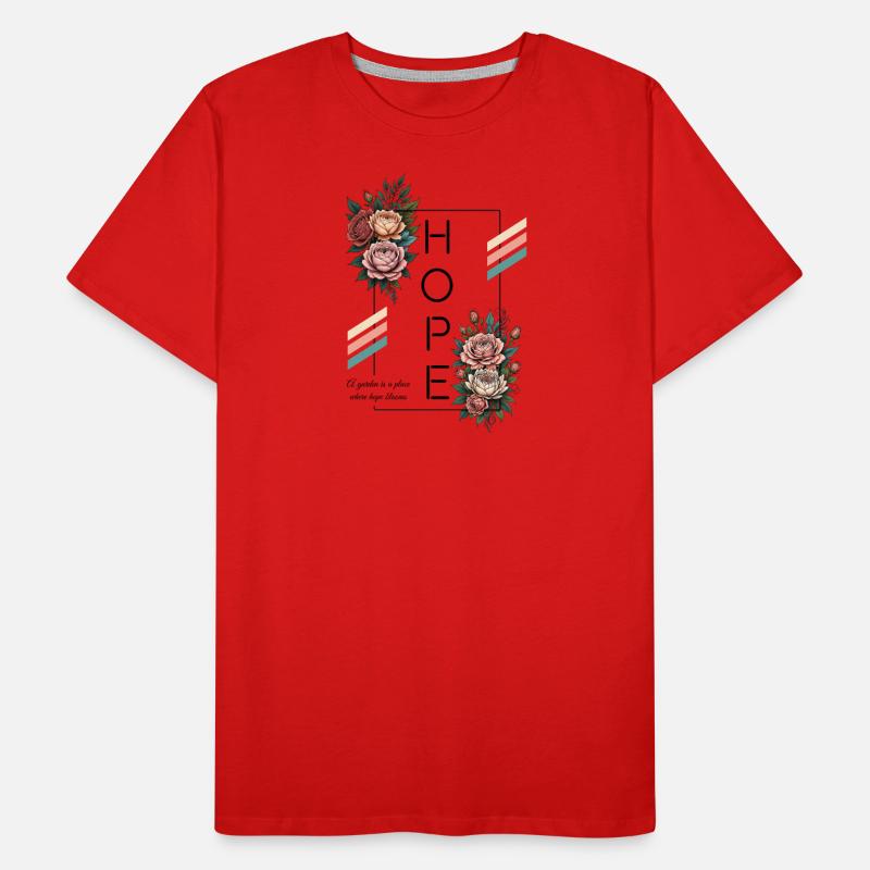 Hope Blooms Blumengarten Männer Premium Bio T-Shirt