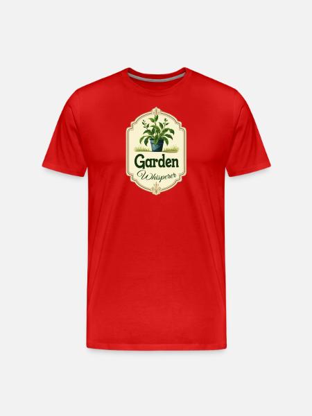 Gartenflüsterer Topfpflanze - Männer Premium Bio T-Shirt - Rot
