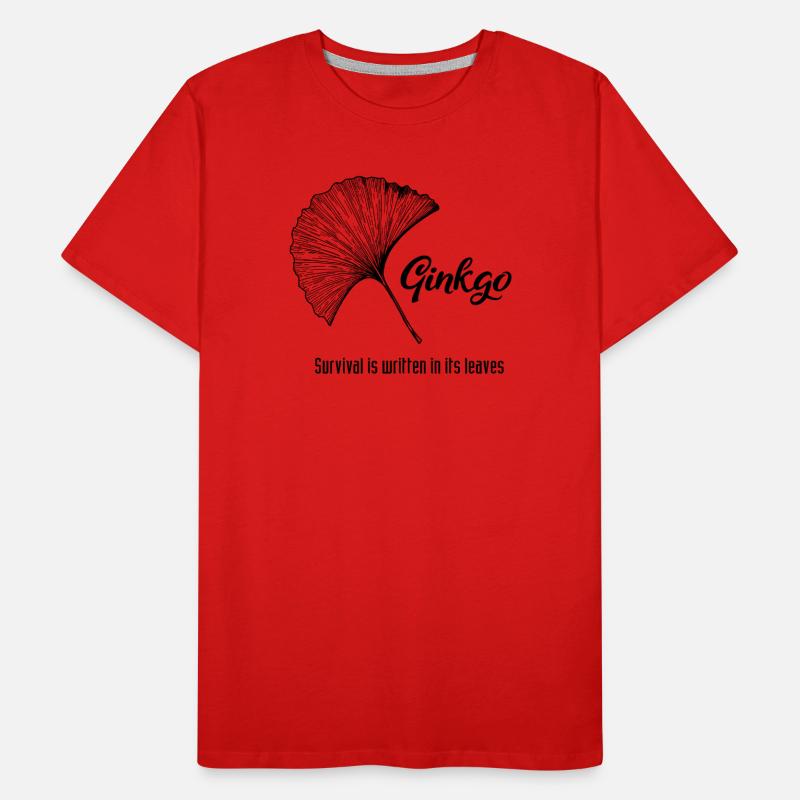 Ginkgo Leaf Survival Zitat Männer Premium Bio T-Shirt