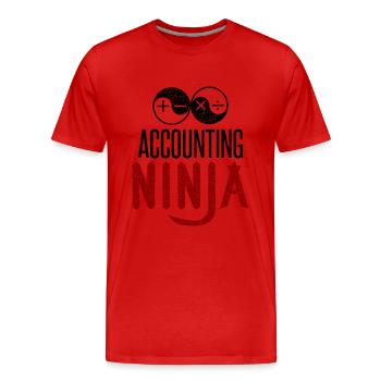 Accounting Ninja - Buchhaltung Finanzen Bilanz - Männer Premium Bio T-Shirt - Rot - Vorne - Damien (186cm)