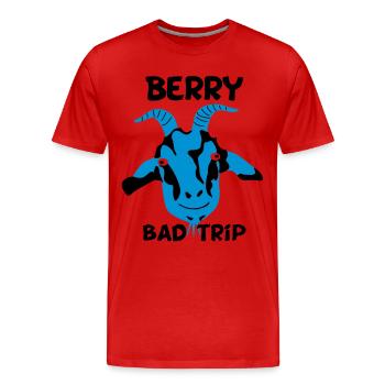 Berry Bad Trip - T-shirt bio Premium Homme - rouge - Devant - Damien (186cm)