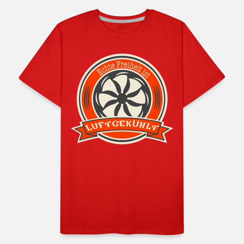 Oldtimer Luftgekühlter Boxermotor Spruch Freiheit Männer Premium Bio T-Shirt