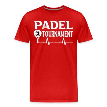 Padel - Männer Premium Bio T-Shirt - Rot - Vorne - Damien (186cm)