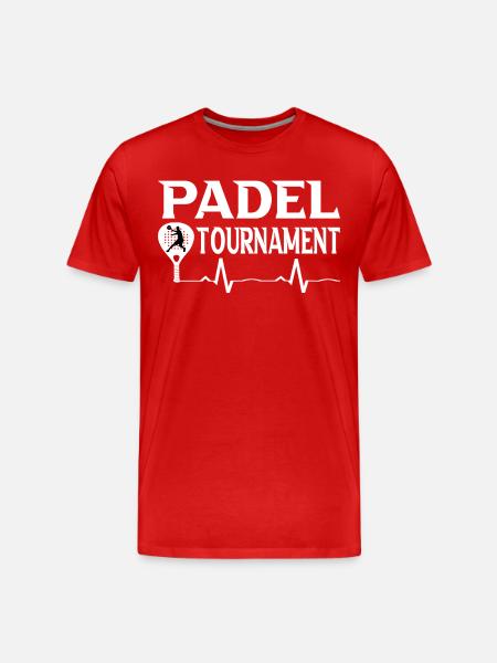 Padel - Männer Premium Bio T-Shirt - Rot