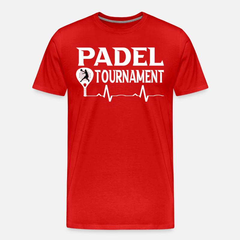 Padel - Männer Premium Bio T-Shirt - Rot
